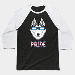 Siberian Husky Transgender Flag Lgbt Baseball T-Shirt